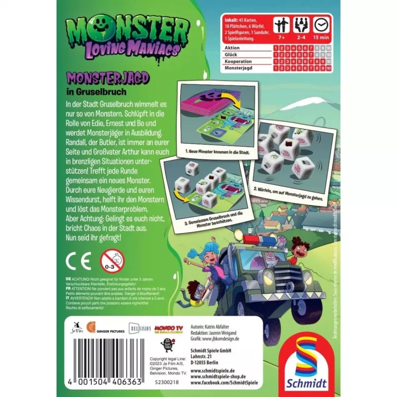 Monster Loving Maniacs: Monsterjagd in Gruselbruch, stalo žaidimas