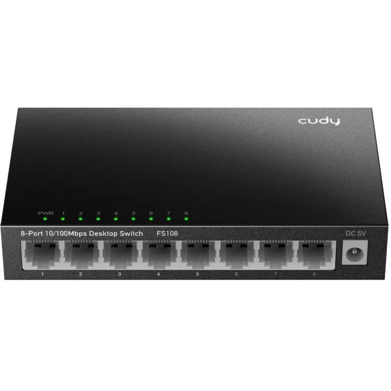 Nevaldomas komutatorius Cudy FS108 8 prievadų Fast Ethernet 10/100 juodas