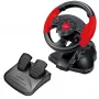 Vairas ESPERANZA EG103 žaidimų valdiklis — PC/PS2/PS3, 13 mygtukų, vibracija, akselerometras, juoda/raudona