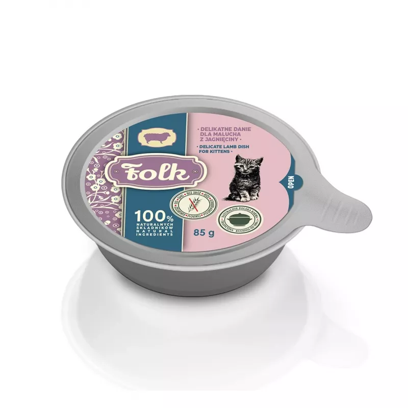 FOLK Kitten Delicate lamb dish - šlapias kačių maistas - 85g