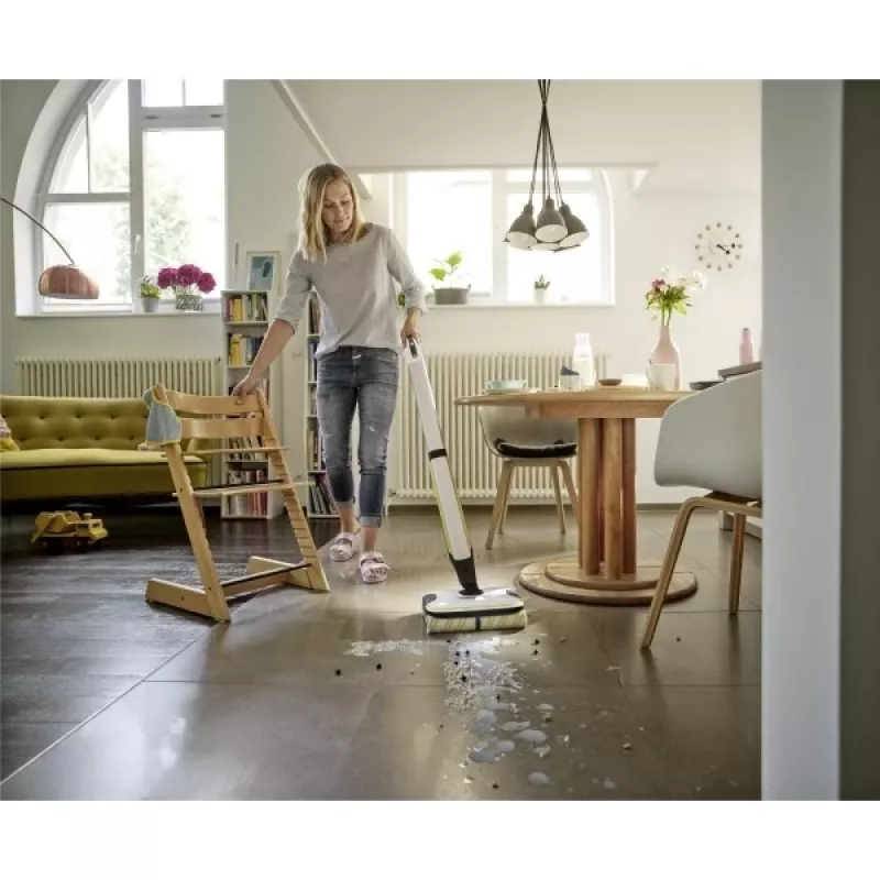 Kärcher FC 7 CORDLESS Elektrinis šluota Akumuliatorinė Šlapias Be maišelio Juoda, Balta, Geltona 2.85 Ah