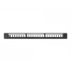 Patch panel 1U LANBERG PPKS-1124-B, 24 prievadų, 1U, ABS, juodas, 482,6×44,5×154 mm