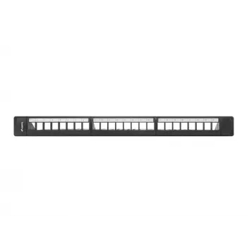 Patch panel 1U LANBERG PPKS-1124-B, 24 prievadų, 1U, ABS, juodas, 482,6×44,5×154 mm