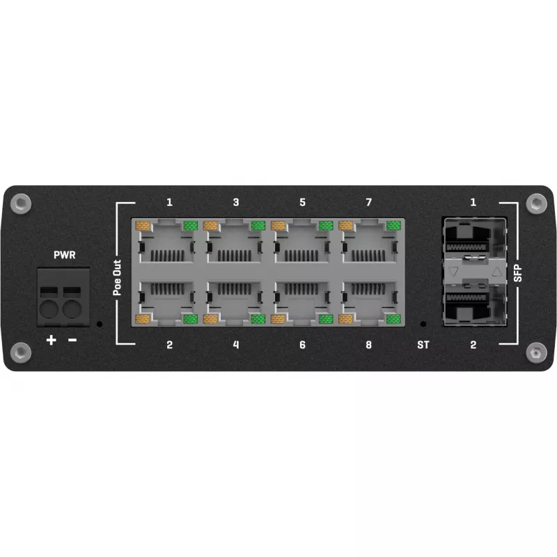 Teltonika TSW202 valdomas L2 Gigabit eterneto (10/100/1000) maitinimo per eternetą (PoE) aliuminis, mėlynas