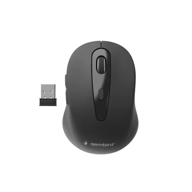 Gembird MUSW-6B-01 pelė biurui dešiniarankiams RF belaidė optinė 1600 DPI