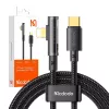 McDodo CA-3390 36W 1,2 m USB-C į Lightning kampinis laidas (juodas)
