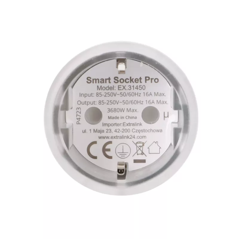 Extralink Smartlife Smart Socket SC Pro, Zigbee, Homekit, Tuya, 3680W išmanusis kištukas