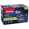 Grindų šluota VILEDA Microfibre 320 mm, teleskopinė rankena 55–123 cm, plaunama, 360° besisukanti galvutė, juoda/mėlyna/raudona