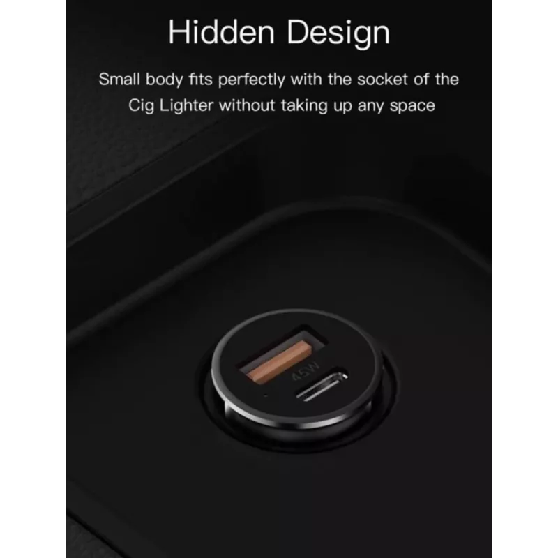 Automobilinis kroviklis Orsen C8 45W — 45W USB-C PD greitas įkrovimas, juodas