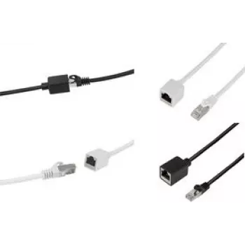 Logilink Professional - Patch-Extension kabelis - RJ-45 (M) to RJ-45 (W) - 1 m - S/FTP - CAT 6a - Halogen-Free, Snagless, robust - Juoda (CQX033S)