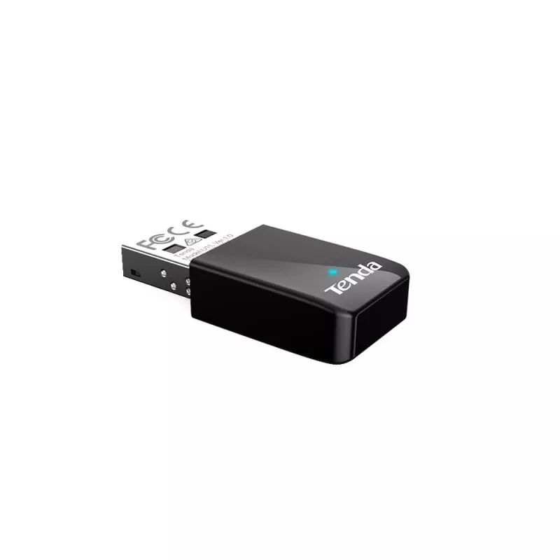 USB Wi‑Fi 6 adapteris TENDA U11 – Dviejų juostų 2,4/5 GHz, 600 Mbit/s, USB, juodas
