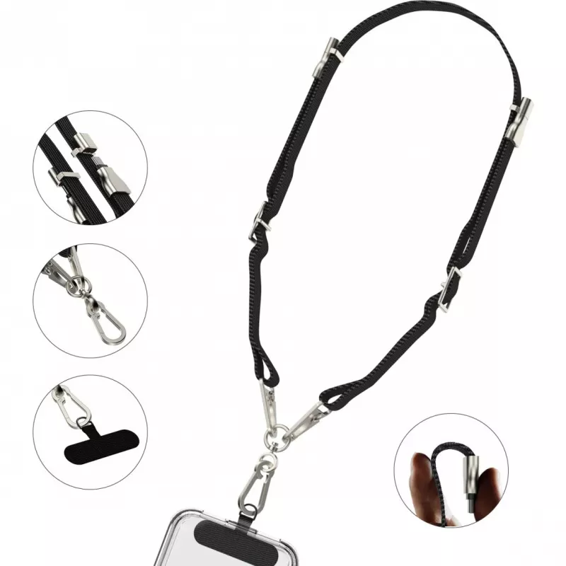 4smarts USB-C Handykette PowrCord juoda (541386)