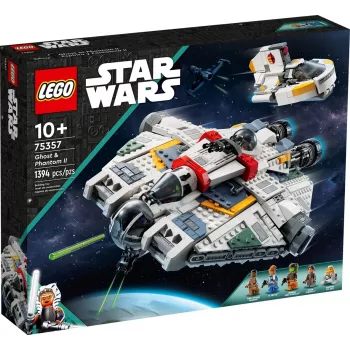 LEGO Star Wars žaidimo rinkinys 75357 — The Ghost and Phantom II, 1 394 dalys, 4 mini figūrėlės, amžius 10+
