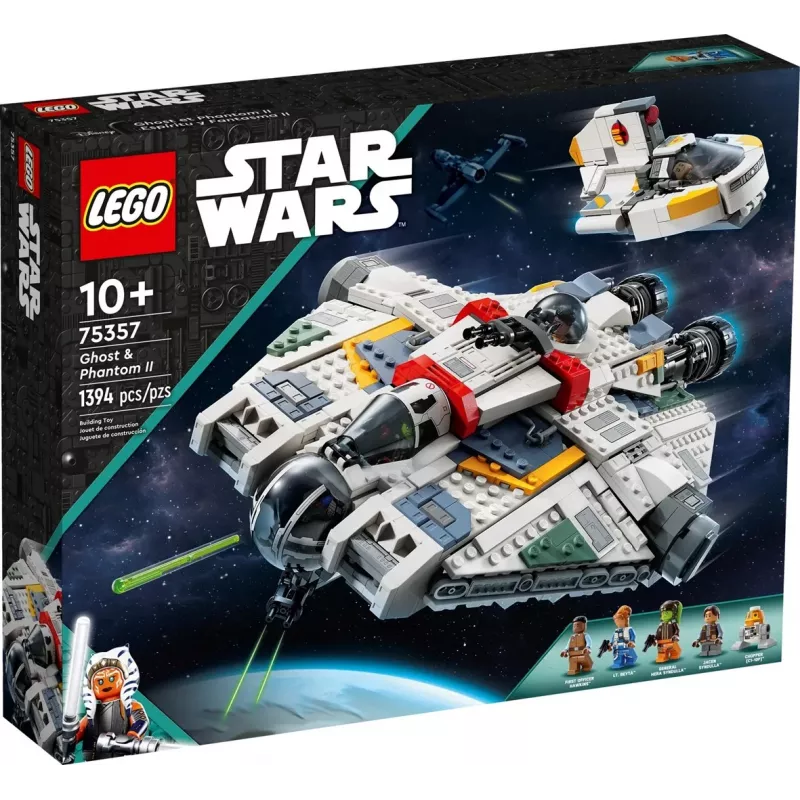 LEGO Star Wars žaidimo rinkinys 75357 — The Ghost and Phantom II, 1 394 dalys, 4 mini figūrėlės, amžius 10+