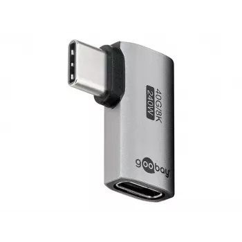Goobay USB-C adapteris horizontalus 90° USB4 - Kištukas> - Lizdas (74441)