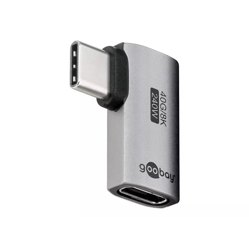 Goobay USB-C adapteris horizontalus 90° USB4 - kištukas> - lizdas (74441)