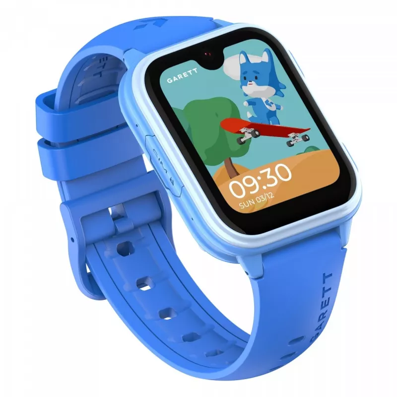 Išmanusis laikrodis Garett Kids Vibe Ai 4G mėlynas — GPS sekimas, atsparus vandeniui