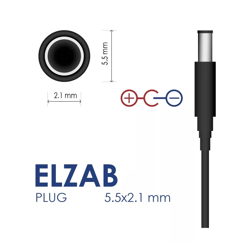 Akyga AK-PD-33 maitinimo adapteris ELZAB Jota / K10 / Mini E kasos aparatams, 12 V, 1 A, 12 W, 5,5 x 2,1 mm, 1,5 m