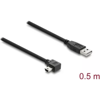USB A į Mini-USB B kabelis DELOCK 81650 — USB 2.0, 2 m, juodas