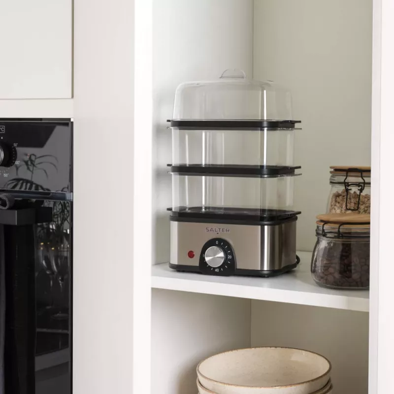 Salter EK5885VDE Compact 3-Tier Steamer