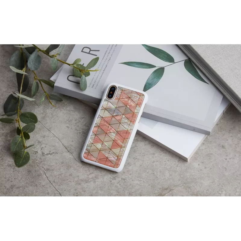 Išmaniojo telefono dėklas iKins, skirtas iPhone XS / XS Max, deimantinis baltas apsauginis dangtelis