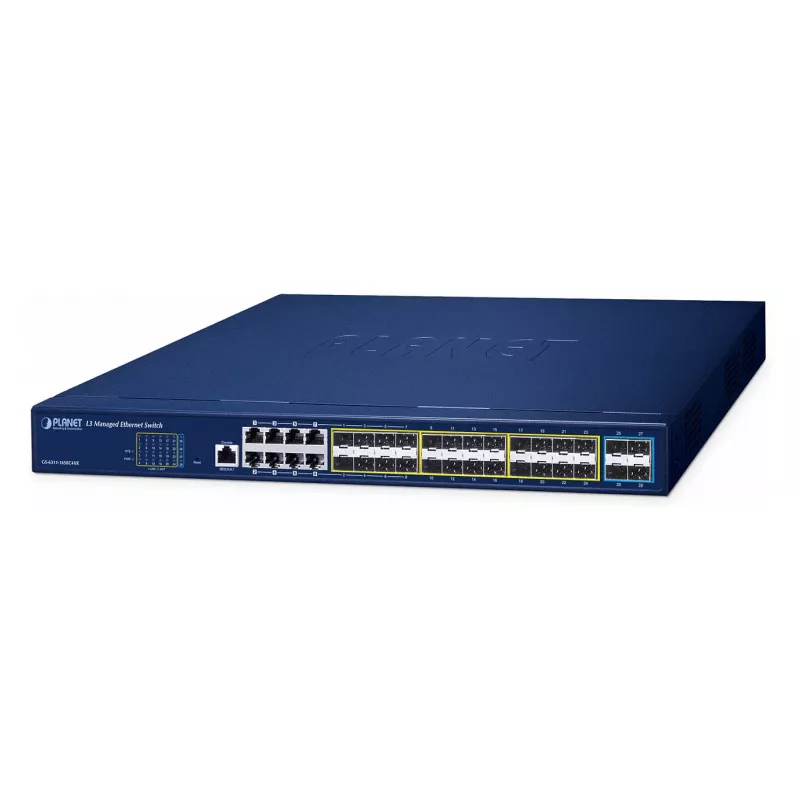 Valdomas L3 tinklo komutatorius PLANET GS-6311-16S8C4XR Gigabit Ethernet 8 prievadai