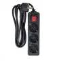 Maitinimo ilgintuvo laidas Microconnect MC-GRU0035BS 5m 3 kintamosios srovės lizdai skirtas naudoti patalpose juodos spalvos