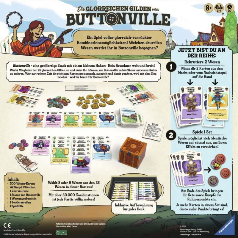 The Glorious Guilds of Buttonville, Kortų žaidimas