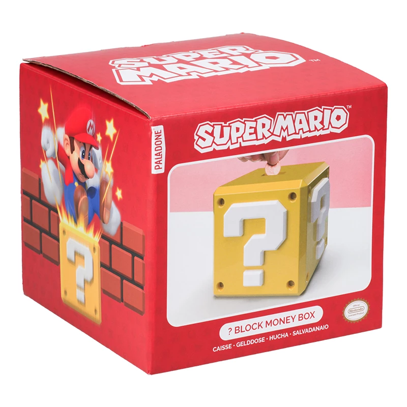 Pinigų dėžutė Paladone Super Mario Question Block dizaino monetų bankas