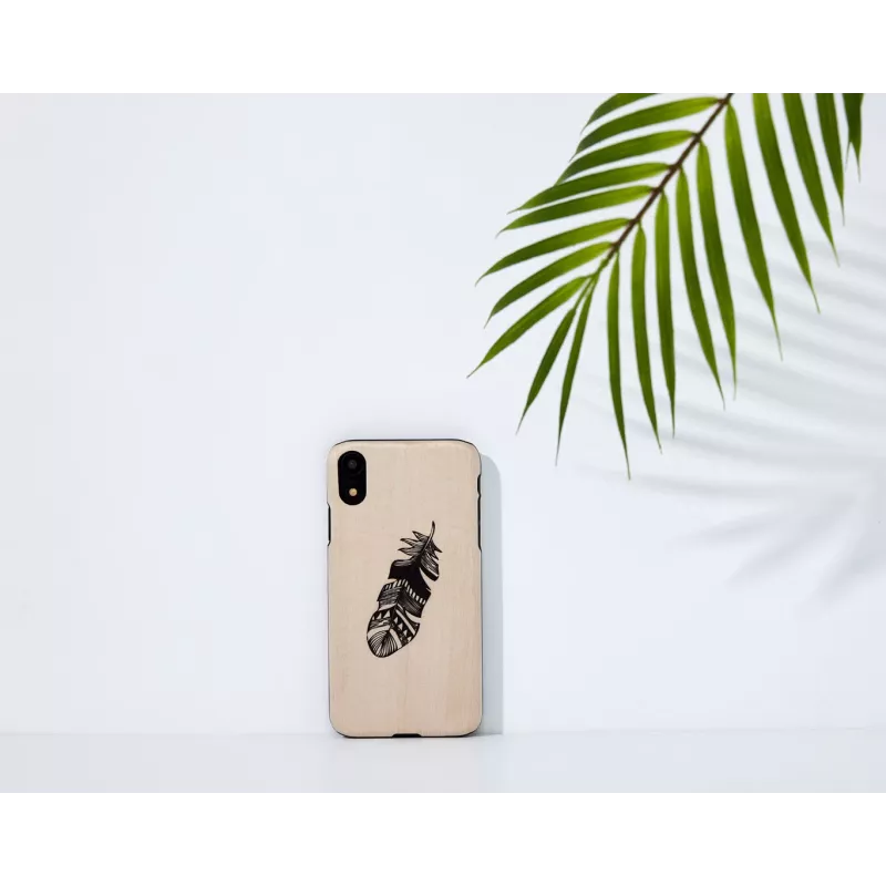 man and wood išmaniojo telefono dėklas iPhone XR, Indian Juoda, apsauginis kietas apvalkalas