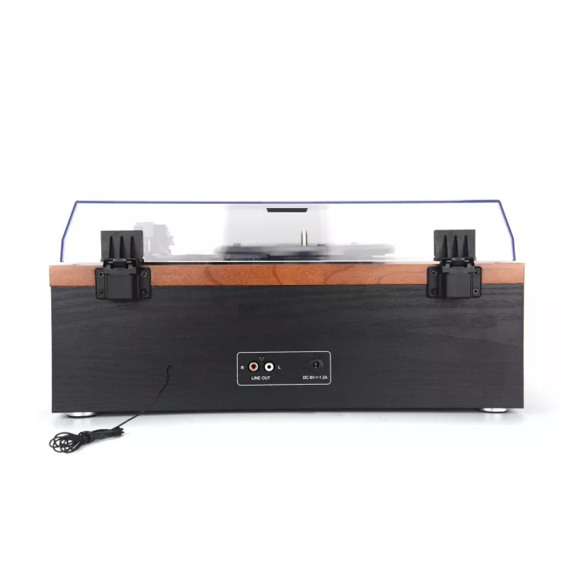 Patefonas AKAI ATT-14BT su Bluetooth, diržine pavara, įmontuotu fono stiprintuvu, USB išvestimi
