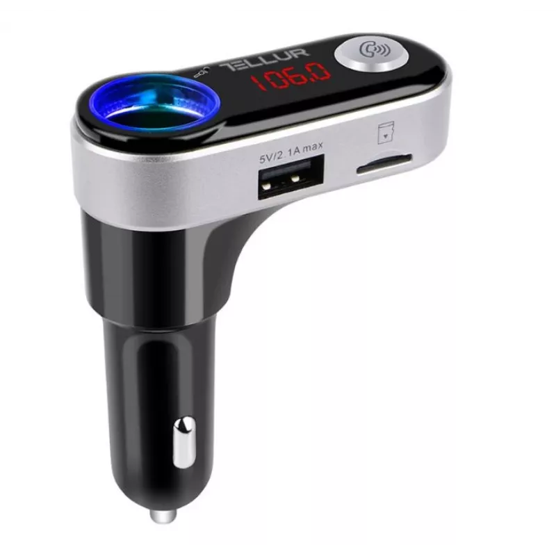 FM siųstuvas Tellur FMT-B2 juodas Bluetooth 5.0 USB automobilio garso atkūrimui