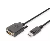 ASM AK-340301-030-S ASSMANN Laidas Displayport 1.1a su fiksatoriumi Type DP/DVI-D (24+1) M/M Juoda 3m