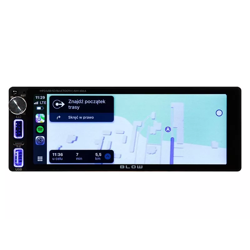 Automobilinis radijas AVH-686A 1DIN 7 colių RDS MP3/USB/micro SD/BLUETOOTH