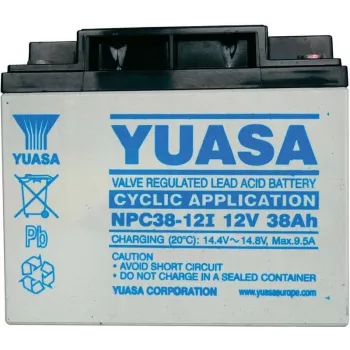 Švino rūgštinė baterija Yuasa NPC38-12 12V 38Ah
