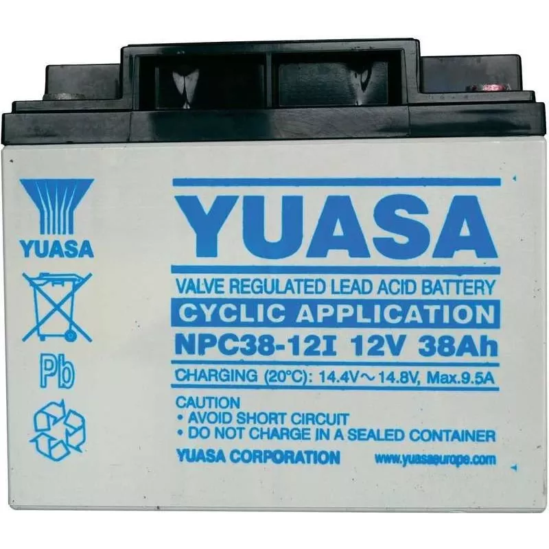 Švino rūgštinė baterija Yuasa NPC38-12 12V 38Ah