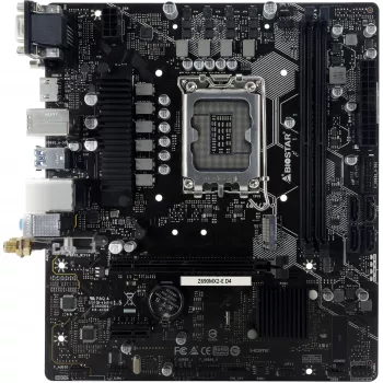 BIOSTAR Z690MX2-E D4 pagrindinė plokštė, micro ATX, Intel Z690, LGA 1700, DDR4, 2x DIMM, 64GB, 2.5Gb LAN, 4x SATA III, 1x M.2
