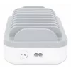 Manhattan Charging Station, 10x Ports: 3x USB-C (up to 18W PD) and 7x USB-A (up to 12W), 120W Total Output, White/Pilka, Three Year Warranty