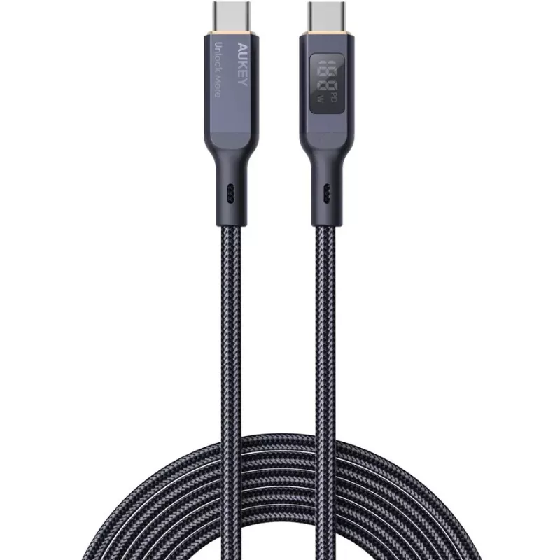 AUKEY CB-MCC102 USB laidas 1,8 m USB C juodas 480 Gbit/s