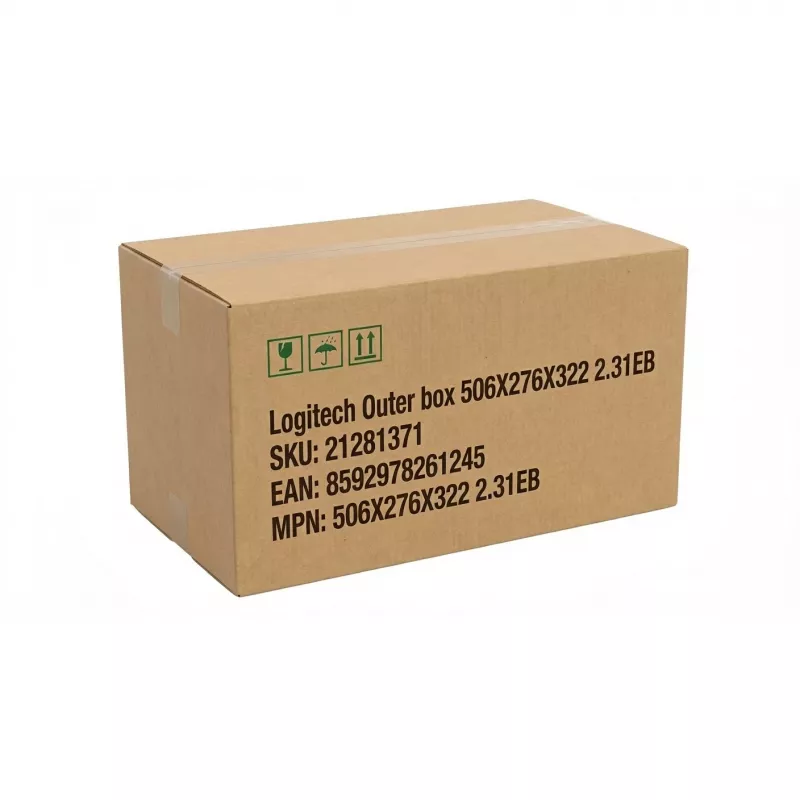 Išorinė dėžė Logitech 506X276X322 2.31EB — siuntimo/pakavimo dėžės matmenys 506×276×322 mm