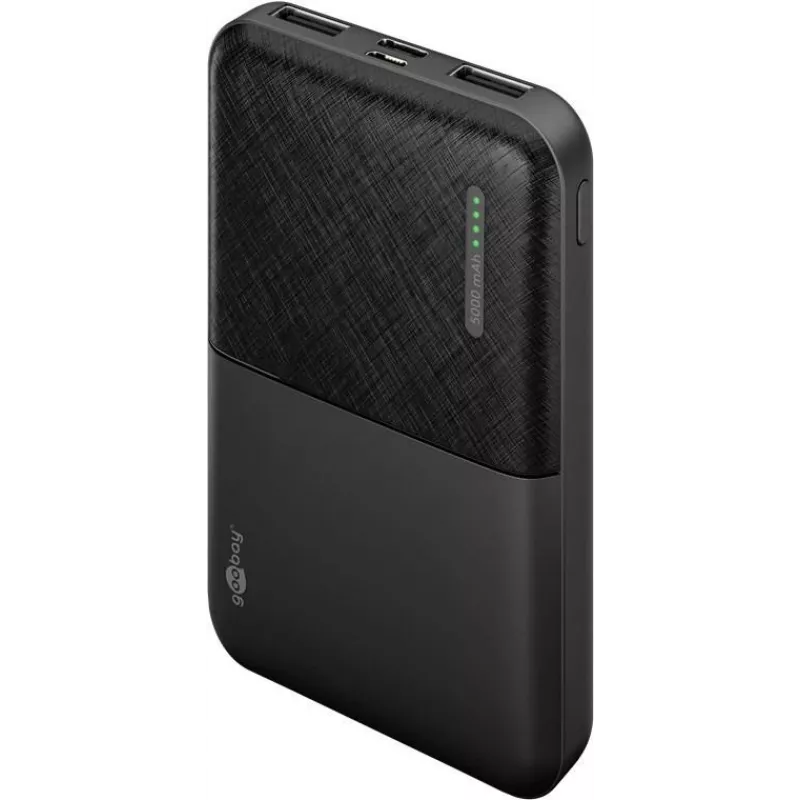 Goobay 64961 išorinė baterija Ličio polimerų (LiPo) 5000 mAh Juoda (64961)