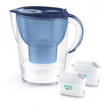 Vandens filtro ąsotis BRITA Marella XL su 2 mėlynomis MAXTRA PRO keičiamosiomis kasetėmis