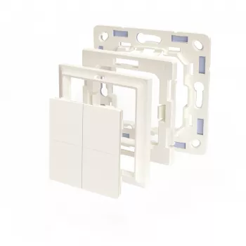 Shelly · Plug & Play priedas · BLU sieninis jungiklis 4 adapteris Gira & Merten
