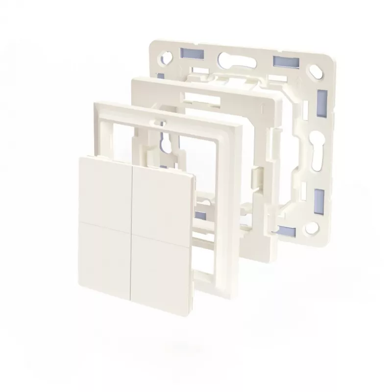Shelly · Plug & Play priedas · BLU sieninis jungiklis 4 adapteris Gira & Merten