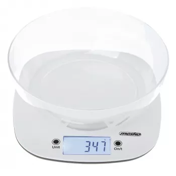 Adler virtuvinės svarstyklės su dubeniu | MS 3179b | Graduacija 1 g | Ekrano tipas LCD | Juoda