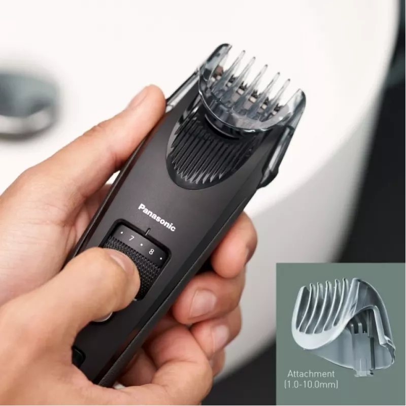 Barzdos kirptuvas Panasonic ER-SB40-K803 — 0,5–10 mm, 19 pakopų, Li-Ion, bevielis / kintamoji srovė, juodas