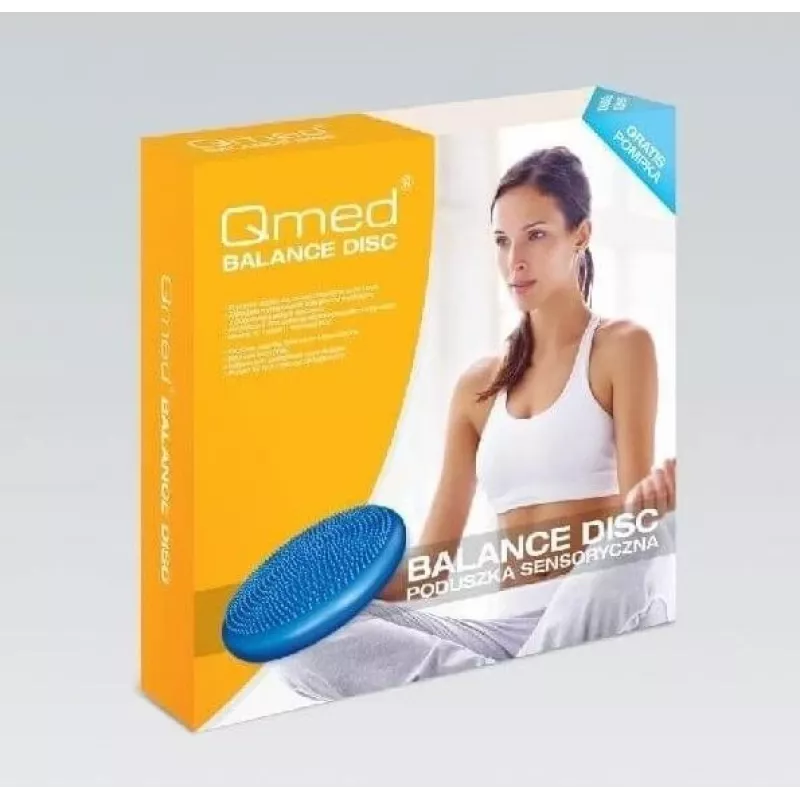Pripučiamas stabilizavimo pagalvėlė MDH Sensory Balance Disc DRQM3C0CHXUXP, mėlyna, PVC, Ø350 mm, aukštis 60 mm, maks. apkrova 200 kg, su įtvarais
