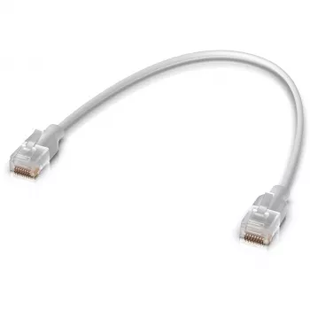 Ubiquiti UACC-Cable-Patch-EL-0.15M-W tinklo kabelis permatomas, baltas Cat6