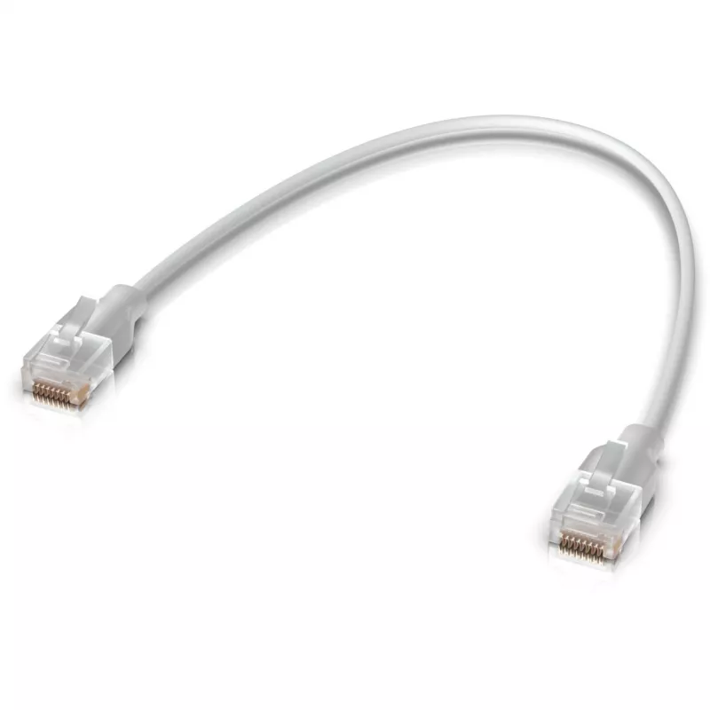 Ubiquiti UACC-Cable-Patch-EL-0.15M-W tinklo kabelis permatomas, baltas Cat6