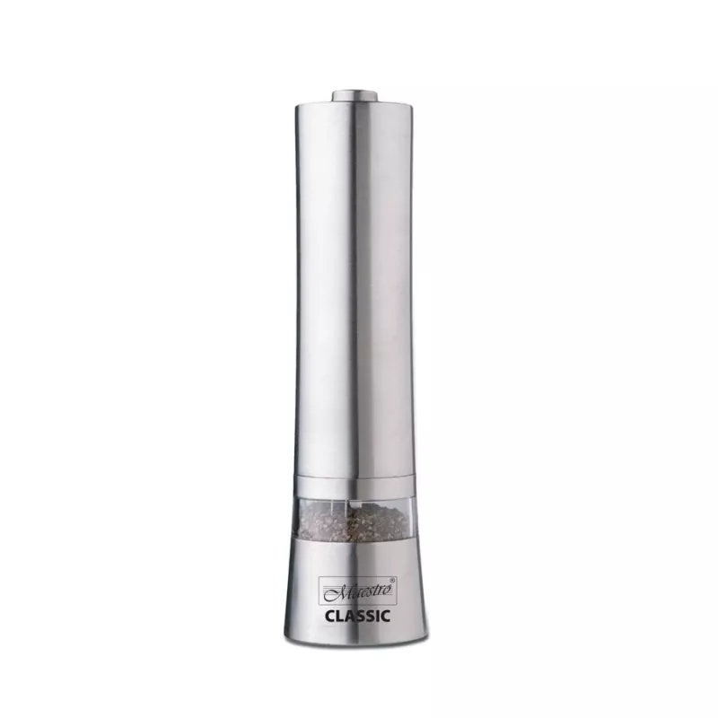 Elektrinis prieskonių malūnėlis Maestro MR-1722 200 W nerūdijantis plienas, baterijomis maitinamas stalviršio malūnėlis su keramine girna